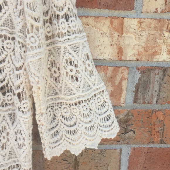 Solitaire Women's Dress Size Medium White/Cream Lace Cotton Date Night - Picture 4 of 6